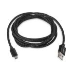Кабель USB Rombica micro USB, текстиль, 2м, черный, Digital AB-04 (артикул 16203507) – фото 1