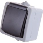 Одинарная розетка LK Studio с з/к IP54 16А/250V серый LK AQUA 80007 (артикул 16062480) – фото 1