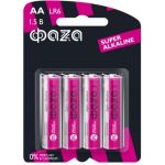 Алкалиновые элементы питания ФАZА LR 6 Super Alkaline BL-4 5000285 (артикул 16091801) – фото 1