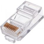 Вилка Cablexpert RJ-45 8P8C PLUG3UP6/10 универсальная кат.5e, контакты 6 микрон 10 шт. PLUG3UP6/10 (артикул 15933281) – фото 1