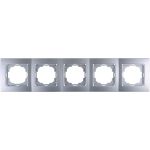 Рамка NILSON пятиместная серебро Touran metallic 24130095 (артикул 16352252) – фото 1