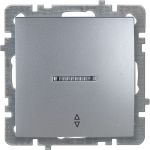 Механизм выключателя NILSON 1СП проходной с подсветкой серебро Touran/Alegra metallic 24130408 (артикул 16352240) – фото 1