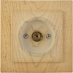 Розетка 1NILSON СП тв проходная клен Touran wood 24281028 (артикул 16352033) – фото 1