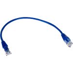 Патч-корд TWT RJ45-RJ45, 4 пары, UTP, категория 5е, 0.3 м, синий, 45-45-0.3-BL (артикул 16102382) – фото 1
