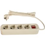 Удлинитель UNIVersal S-304 ПВС 3*1, 4 гнезда, с/з, выключатель 3м 9631990 (артикул 16174679) – фото 1
