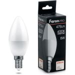 Светодиодная лампа FERON PRO LB-1306 Свеча E14 6W 4000K OSRAM LED 38045 (артикул 16233753) – фото 1