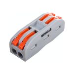 Строительно-монтажная клемма STEKKER 2 контактные группы, 1 ввод, 1вывод на полюс LD222-422, 40шт, 39035 (артикул 20655028) – фото 1