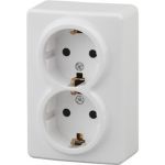 Розетка ЭРА Эксперт 11-2205-01 2х2P+E Schuko, 16АХ-250В, ОУ, белый Б0020691 (артикул 15747384) – фото 1