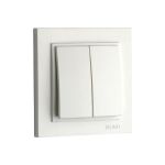 Двухклавишный выключатель MONO ELECTRIC Despina, слоновая кость 102-010025-102 (артикул 18378451) – фото 1