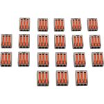 Соединительная 3-проводная клемма REXANT с рычажком 0.08-4 мм2 серая 20 шт 07-5253-4-20 (артикул 20199076) – фото 1