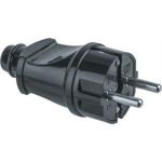 Вилка Navigator NCA-PL02-16A-E-BL, прямая, с заземлением, черная 61360 (артикул 16288630) – фото 1