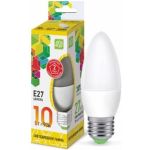 ASD Лампа сд LED-СВЕЧА-std 10Вт 230В Е27 3000К 900Лм 4690612015538 (артикул 15918657) – фото 1