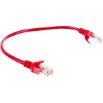 Патч-корд ExeGate UTP-RJ45-RJ45-5e-0,3M-RD, UTP, cat.5e, 0.3м, красный 258666 (артикул 17618220) – фото 1
