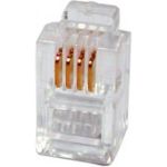 Телефонный коннектор TWT RJ-11 4P4C для трубки, 100 шт. в упаковке PL11-4P4C/100 (артикул 16102039) – фото 1