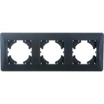 Рамка GUSI ELECTRIC Ugra 3-местная, цвет графит С1130-010 (артикул 16032885) – фото 1