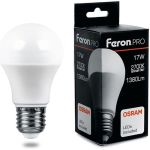 Светодиодная лампа FERON PRO LB-1017 шар E27 17W 2700K OSRAM LED 38038 (артикул 16233719) – фото 1