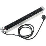 Блок розеток ЦМО Rem-16, с индикацией, 8 IEC 60320 C19, 16A, алюминий, 19", шнур 3 м R-16-8C19-I-440-3 (артикул 16301831) – фото 1
