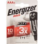 Батарейки Energizer MAX E92/AAA 2 шт/бл Alkaline 7638900411416 (артикул 16166293) – фото 1