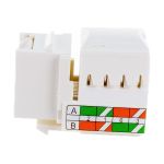 Модуль Keystone LANMASTER RJ45, кат.6, UTP, 90 градусов, белый, LAN-OK45U6/90P-WH (артикул 16465984) – фото 1