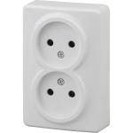 Розетка ЭРА 11-2202-01 2х2P, 16A-250В, IP20, ОУ, Эксперт, белый Б0020682 (артикул 15980783) – фото 1