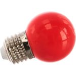 Лампа FERON LED 1вт Е27, красный, шар 25116 (артикул 15154540) – фото 1