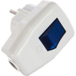 Вилка ЭРА Vx5-W Vx5 с/з с выключателем 16A белая Б0039675 (артикул 15981462) – фото 1