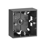 Монтажная коробка Simon для накладного монтажа, 1 пост, графит 1590751-038 (артикул 16102852) – фото 1