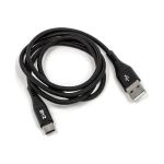 USB-кабель AM-Type-C BYZ 1 метр, 5A, нейлон, чёрный, 23750-BC-029tBK (артикул 17858527) – фото 1