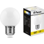 Светодиодная лампа FERON LB-37 1W, 230V, E27, 2700K 25878 (артикул 16233576) – фото 1