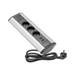 Угловой блок розеток Inrior на 3 EURO розетки 2 USB-A ODEN-32-80 (артикул 20398126) – фото 1