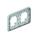 Рамка Legrand 2-м Plexo с суппортом, горизонтальная, серая Leg 069683 125010 (артикул 15788602) – фото 1