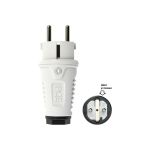 Кабельная вилка PCE 16A 220V 2P+E IP54 корпус серый, маркер черный 0511-gs (артикул 16230194) – фото 1