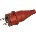 Резиновая вилка с мультизаземлением ABL IP44 16A 2P+E 250V, красный 1419140 (артикул 15976247) – фото 1