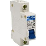 Автоматический выключатель ANDELI DZ47-63/1P 25A 4.5kA х-ка C ADL01-066 (артикул 16086924) – фото 1