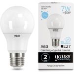 Лампа Gauss LED Elementary A60 7W E27 560lm 6500K 23237A (артикул 16125975) – фото 1