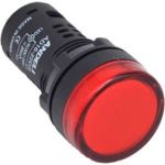 Лампа ANDELI AD16-22DS LED матрица d22мм красный 220В AC ADL10-143 (артикул 16086938) – фото 1