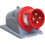 Стационарная вилка IEK ССИ-524 32А-6ч/380-415В 3Р+РЕ IP44 MAGNUM PSN52-032-4 (артикул 16302538) – фото 1