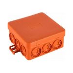 Огнестойкая коробка Экопласт JBL085 E110, о/п 85х85х38, 12 выходов, IP55, 6P, цвет оранжевый 43855HF (артикул 16418580) – фото 1