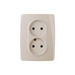 Розетка ЭРА 12-2007-02 2X2P, 16А-250В, б.л., 12, слоновая кость Б0038811 (артикул 15980982) – фото 1