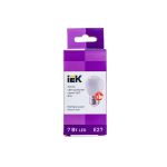 Лампа IEK серия 360, LED, G45, шар матовый, 7вт, 230В, 4000К, E27 LLF-G45-7-230-40-E27-FR (артикул 16459916) – фото 1