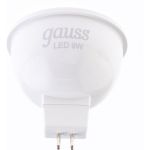 Лампа GAUSS MR16 9W 830lm 3000K GU5.3 LED 1/10/100 101505109 (артикул 16856023) – фото 1