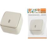 1-клавишный переключатель на 2 направления TDM открытой установки IP20 10А, слоновая кость Дача Народная SQ1824-0016 (артикул 20835417) – фото 1
