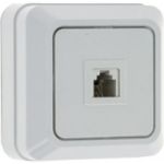 Телефонная розетка EKF Рим Phone белая ENT01-034-10 (артикул 15913058) – фото 1