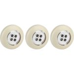 Фонарь ЭРА SB505 пушлайт, Аврора, 4xLED, 3xAAA, слоновая кость, 3 штуки в коробке Б0029185 (артикул 19467678) – фото 1