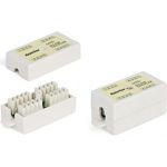 Проходной адаптер (coupler), Dual IDC, категория 5e, 4 пары Hyperline CA-IDC-C5e-WH 23533 (артикул 15550826) – фото 1