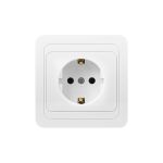 Розетка Smartbuy 1-местная с заземлением 16А белая Марс SBE-02w-16-S1-Z (артикул 16051928) – фото 1