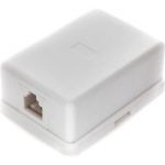 Внешняя телефонная розетка Cablexpert RJ-11, 6P4C, 1 порт, белая TA-101 (артикул 16016918) – фото 1