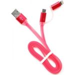 Кабель Cablexpert USB 2.0 AM/microBM 5P - iPhone lightning, 1м, комбо кабель, розовый CC-mAPUSB2pk1m (артикул 16205466) – фото 1