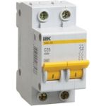 Автоматический выключатель IEK ВА47-29 2п, 50А, С, 4.5кА, MVA20-2-050-C (артикул 15567465) – фото 1
