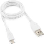Кабель Cablexpert Pro USB 2.0 AM/micro BM 5P, 1м, экран, белый, пакет CCP-mUSB2-AMBM-W-1M (артикул 16205298) – фото 1